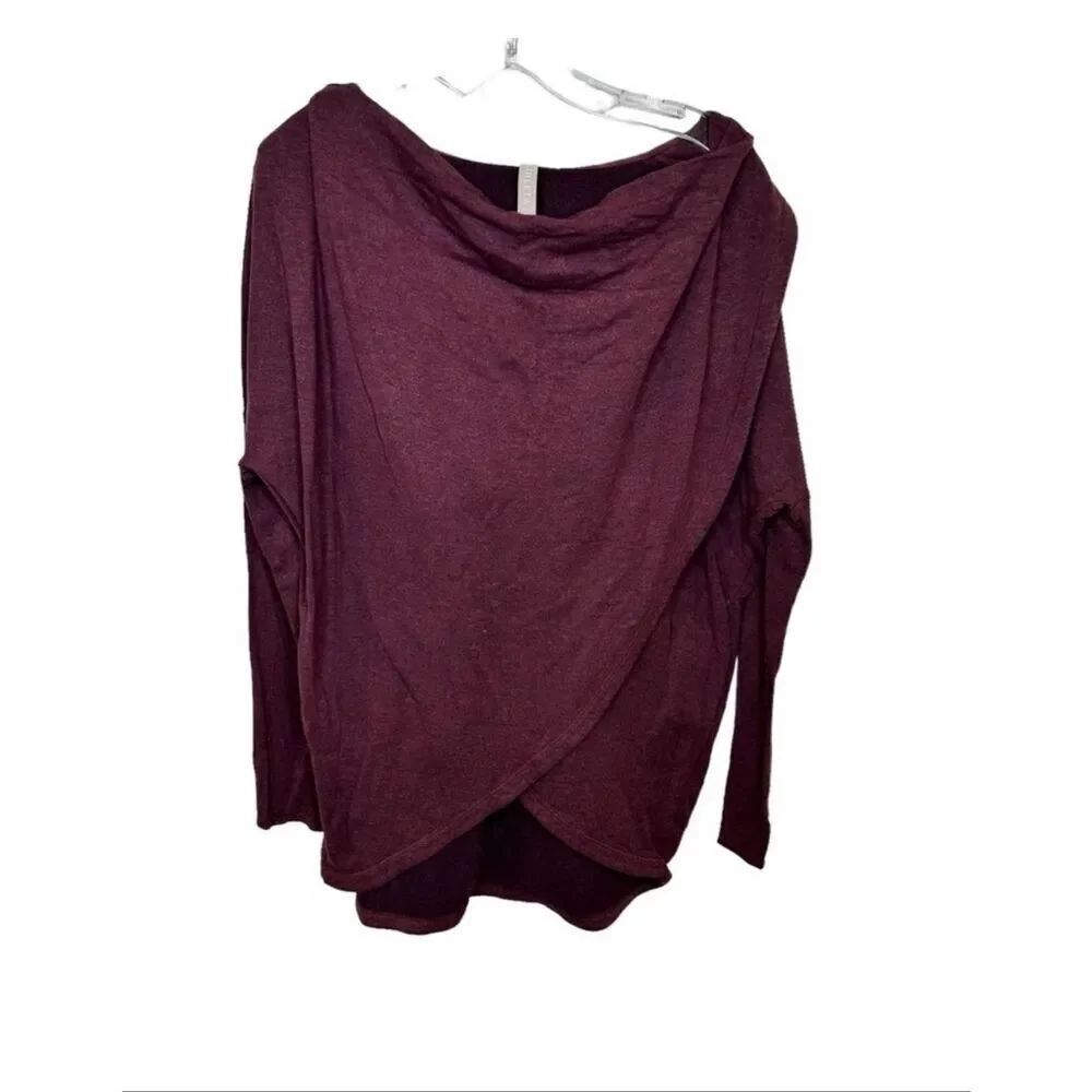 Athleta Purana Wrap Hoodie Long Sleeve Purple Small